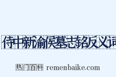 侍中新渝侯墓志铭反义词是什么意思的图片